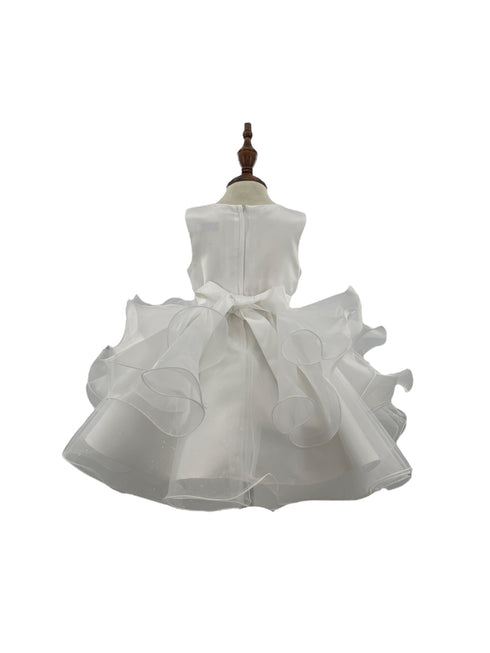 Baby Pearl Sequin Multi Layered Tulle Flower Girl Dress 3-24M